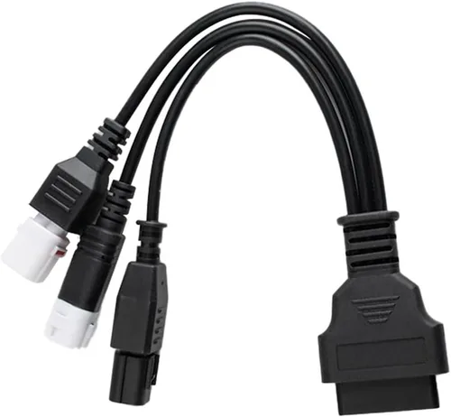Vista 3 de Cable de adaptadores de motocicleta 16Pin hembra a 3 4 6pin macho OBDII herramienta de diagnóstico de motocicletas Cable de diagnóstico