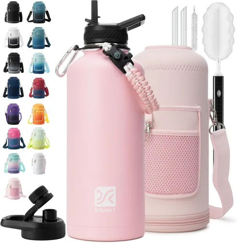 Vista 120 de DYSANKY Botella de agua aislada de 32 onzas, metal al vacío de acero inoxidable grueso, jarra de agua deportiva portátil para gimnasio y senderismo