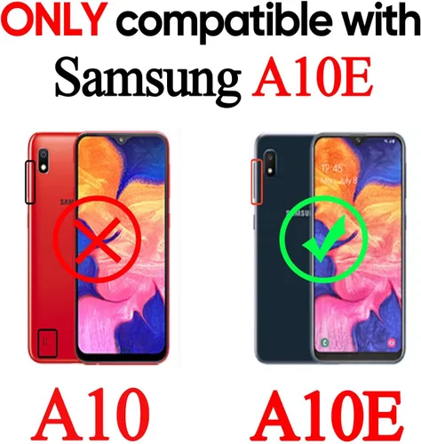 Vista 2 de LeYi Funda para teléfono Samsung-A10E: con protector de pantalla para teléfonos inteligentes, teléfonos desbloqueados, nuevas fundas con kit de Negro