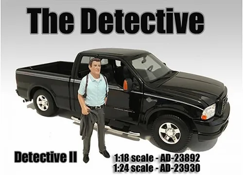 Vista 2 de American Diorama Figura de Detective II, Azul/Gris 23930 - Escala 1/24 Modelo pintado a mano