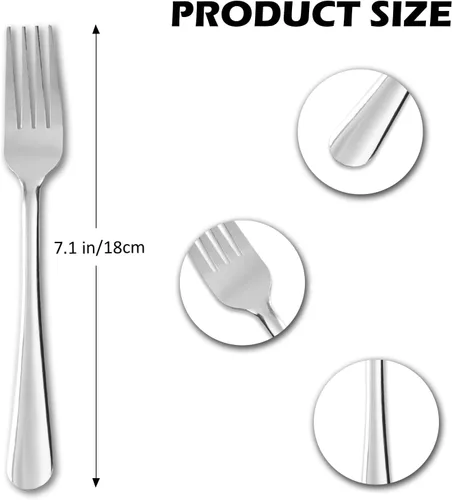 Vista 2 de Juego de 36 Piezas de Tenedores de Cena - Tenedores de Cubiertos de Acero Inoxidable Windsor de 7.1 Pulgadas Aptos para Lavavajillas para 36