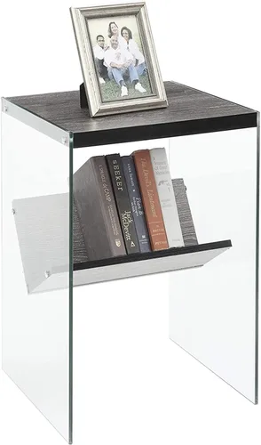 Vista 4 de Mesa auxiliar Soho, de Convenience Concepts, Madera, Gris(Weathered Gray)
