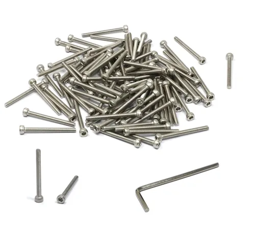 Vista 147 de iexcell Kit de tornillos de cabeza hexagonal de acero inoxidable 304, 100 unidades M2 x 0.157 in, paso de rosca de 0.016 in