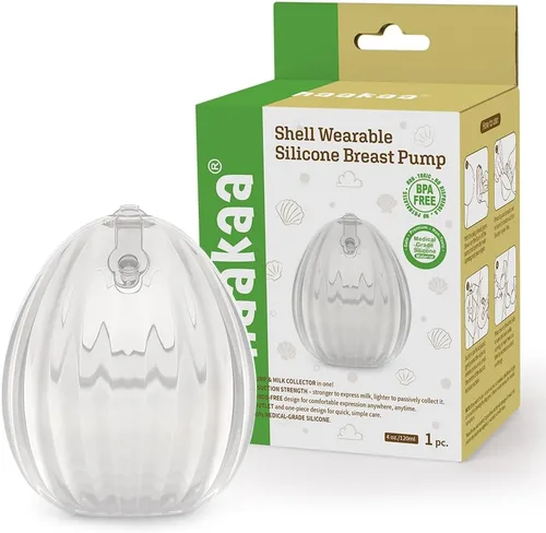 Vista 11 de HAAKAA Shell - Extractor de leche manual manos libres, silicona de grado médico, compacto, portátil y discreto, válvula a prueba de fugas, 2.5