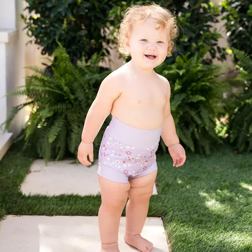 Vista 5 de Splash About Happy Nappy - Pañal de natación reutilizable, color lila primavera, 12-24 meses