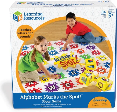 Vista 5 de Alfombrilla de piso educativa Alphabet Marks The Spot de Learning Resources.