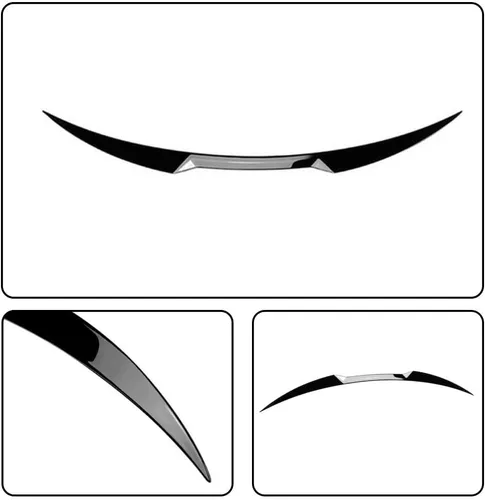 Vista 6 de Alerón trasero para Alfa Romeo Giulia Sedan 2015-2024 Tapa trasera para maletero Highkick Spoiler Wing Lip Gloss Negro