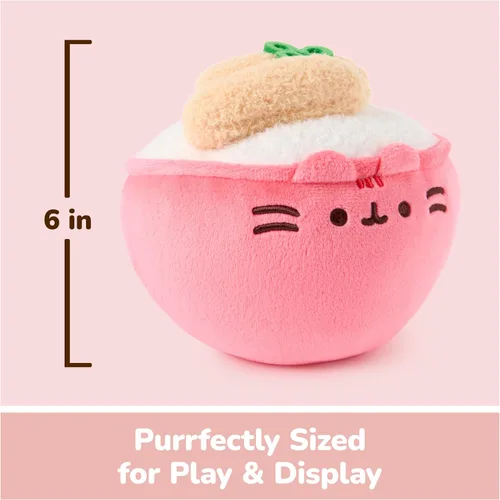 Vista 3 de GUND Pusheen Bento Katsu - Tazón de arroz de 6 pulgadas, juguete de peluche