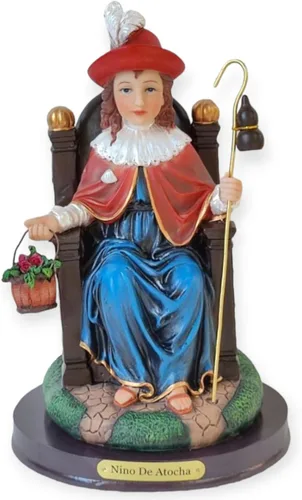 Vista 2 de Gigi's Classy Kids Estatua de Santo Nino de Atocha Imagen de Estatua de Niño Divino Santo 3, 5, 8, 12 pulgadas, Regalo religioso (8 pulgadas)