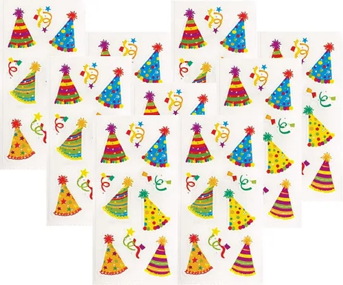 Vista 7 de Paper House Productions Calcomanías coloridas para velas de pastel de Velas de cumpleaños