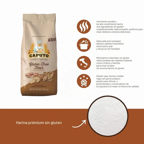 Vista 5 de Antico Molino Napoli Antimo Caputo - Harina de pizza, sin gluten, 2 libras (paquete de 2)
