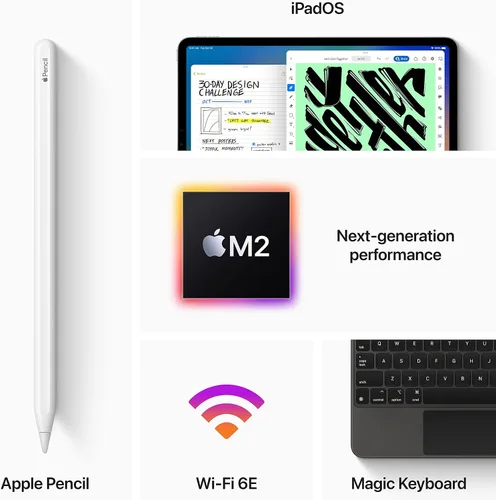 Vista 6 de Apple iPad Pro 2022 de 12.9 pulgadas, Wi-Fi, 128 GB, plata (renovado)