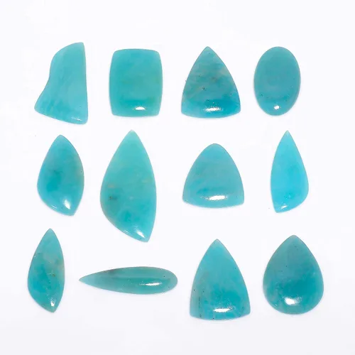 Vista 3 de 3+pcs cabujón de amazonita natural al por mayor, suministros de fabricación de joyas de piedras preciosas sueltas de rodocrosita, piedras curativas