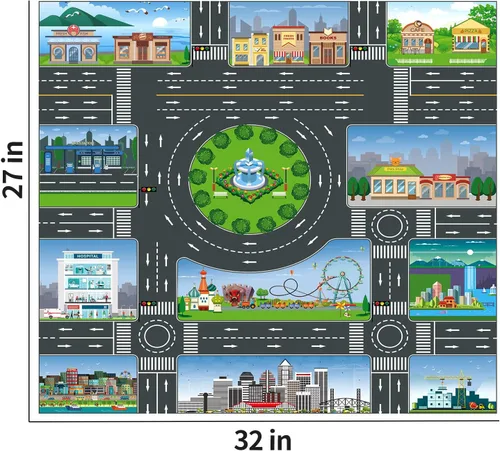 Vista 6 de TEMI Juguetes para Niños Pequeños de 3 4 5 6 Años Niños, Set de Juguetes de Construcción de Vehículos Fundidos a Presión con Transportador de Autos