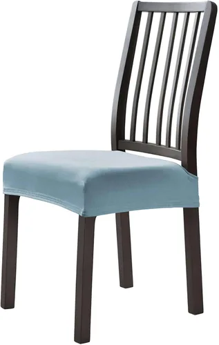 Vista 23 de Fundas de asiento de terciopelo para sillas de comedor, fundas elásticas para sillas de comedor de 2 piezas con parte inferior elástica