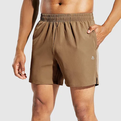 Vista 2 de Haimont Pantalones cortos deportivos para hombre de 5 pulgadas para gimnasio, deportes, entrenamiento activo con bolsillos, secado rápido