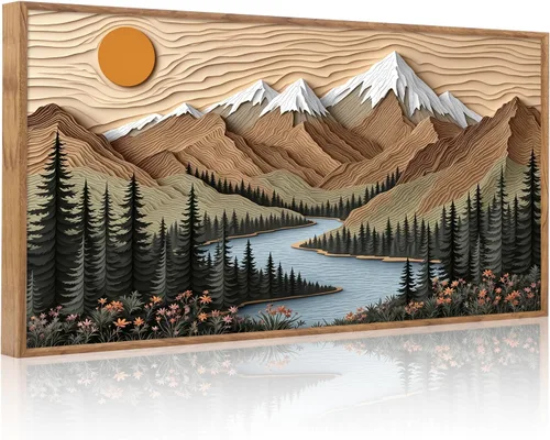 Vista 66 de CHDITB Juego de arte abstracto en lienzo enmarcado moderno para pared, ilustraciones contemporáneas para decoración del hogar, pintura de pared