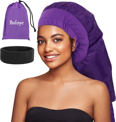 Vista 12 de Boloye Accesorio de Gorro para Secador de Cabello – Gorro de Secadora con Capucha XL de 28.5" para Secado Más Rápido y Acondicionamiento Profundo
