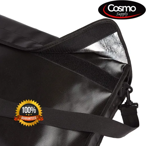 Vista 5 de Cosmo - Bolsas de documentos ignífugas, bolsa grande ignífuga para dinero en efectivo con correa para el hombro, bolsa de dinero impermeable e