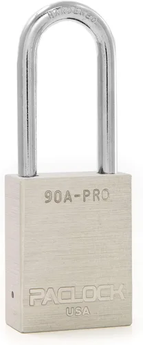 Vista 47 de PACLOCK Candado de la serie 90A-PRO, compre American Act obediente, aluminio anodizado marrón, cilindro de 7 pines de alta seguridad con 1 llave por