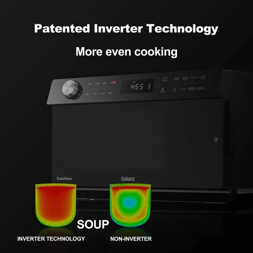 Vista 4 de Galanz GTWHG12S1SA10 ToastWave - Horno multifuncional de acero inoxidable, 4 en 1 .