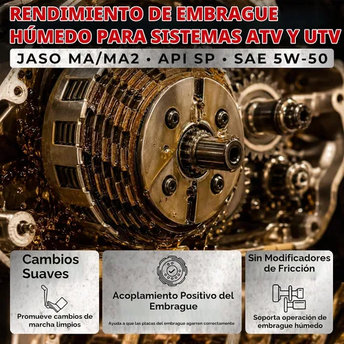 Vista 3 de AMALIE Elixir 5W-50 Aceite de motor ATV y UTV completamente sintético (160-72516-EA) botella de 1 cuarto de galón Fabricado en Estados Unidos