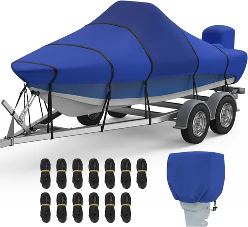 Vista 10 de RVMasking Cubierta para Consola Central de Barco, 1200D Central para Lanchas Runabouts de Casco en V Bass Boats con Cubierta de Motor, se Adapta a