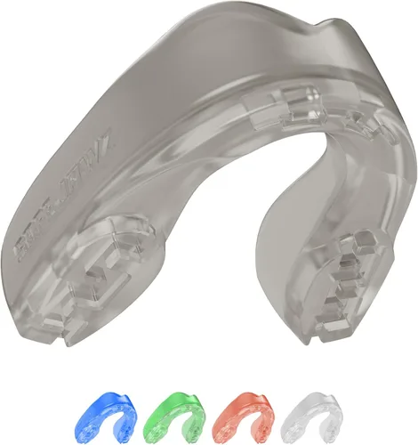 Vista 11 de SAFEJAWZ Elements - Protector bucal de doble capa de protección premium para adultos y jóvenes, con estuche, ideal para boxeo, MMA, rugby, artes