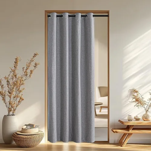 Vista 36 de IGEMAEVE Cortinas opacas para dormitorio con ojales, beige, 52 pulgadas