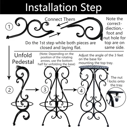 Vista 3 de NAKUPE Soporte de metal para plantas para interiores y exteriores, soportes para macetas individuales de 22.5 pulgadas de alto, soporte de pedestal