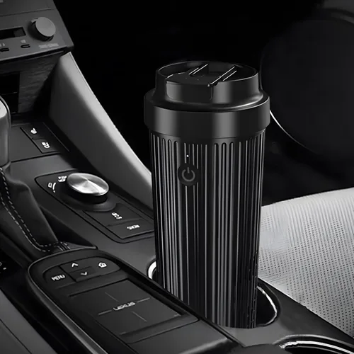 Vista 7 de Enfriador y calentador inteligente 2 en 1 de 12 V, mantiene la bebida fría o caliente en el soporte, calentador de agua y leche para bebidas y café