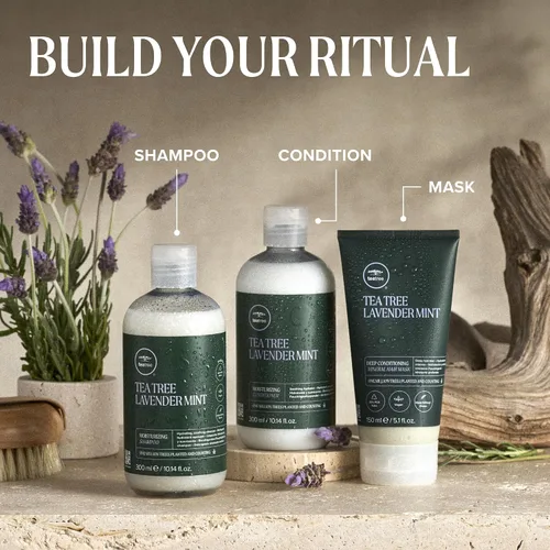 Vista 14 de Tea Tree Mascarilla mineral acondicionador profundo de menta lavanda, hidrata y fortalece, para cabello grueso y seco