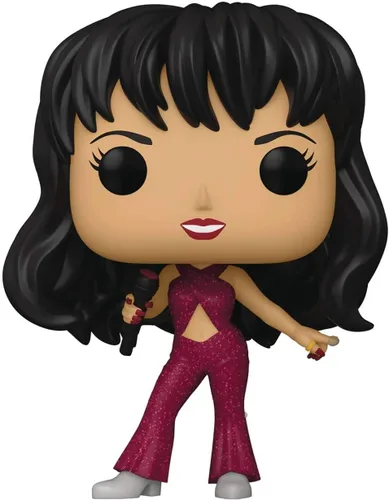 Vista 6 de Funko Selena (Burgundy Outfit) Pop! Figura de vinilo (paquete con funda protectora compatible con Pop Box), multicolor, 3.75 pulgadas