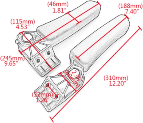 Vista 2 de KIMISS Reposabrazos del pasajero de la motocicleta, reposabrazos del maletero de la motocicleta, pasamanos del asiento trasero apto para Kawasaki