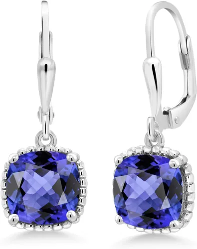Vista 58 de Gem Stone King Aretes colgantes de plata de ley 925 de 0.315 pulgadas para mujer