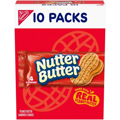 Vista 21 de NUTTER BUTTER Galletas Sándwich de Mantequilla de Maní, Tamaño King, 10 Paquetes de Bocadillos de 3.5 oz