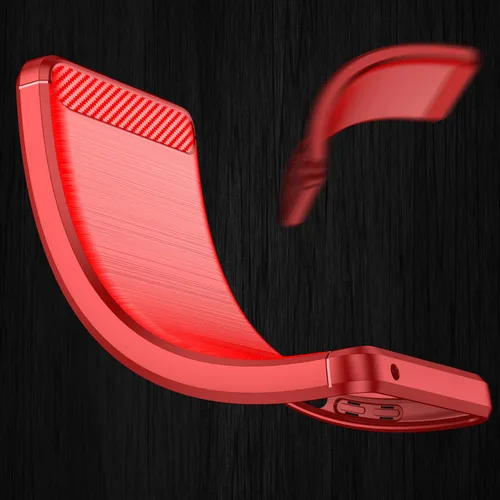 Vista 8 de M MAIKZI - Funda para Samsung Galaxy A23, TPU cepillado rojo, con protector de pantalla HD