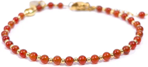 Vista 34 de Morchic 3mm Natural Gemstone Beaded Bracelet for Women, Dainty Tiny Charm Jewelry, Adjustable 7.1-8.6" Ideal Birthday Holiday Gift