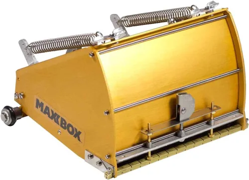 Vista 2 de TapeTech MaxxBox Power Assist - Caja plana para paneles de yeso de 7 a 10 a 12 pulgadas con mango extensor, bomba, relleno de caja