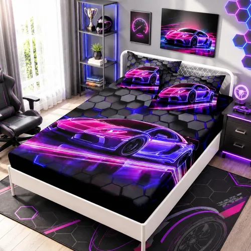 Vista 33 de HOSIMA - Juego de ropa de cama con diseño de ajolote para decoración de dormitorio infantil, patrón de dibujos animados espaciales Kawaii, animales