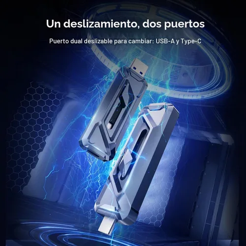 Vista 4 de Unidad USB SSD externa de 1 TB, 2050 MB/s USB-C y USB-A SSD portátil -F955