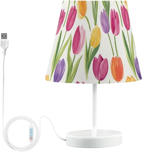 Vista 15 de ODAWA Desk Lamp Dimmable Vintage Seashell Blue Bedroom Lamps with USB Ports Table Lamps for Bedroom