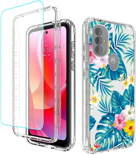 Vista 8 de Funda para Moto G Power 2022 (no compatible con 2021) con protector de pantalla de vidrio templado, cuerpo completo, a prueba de golpes