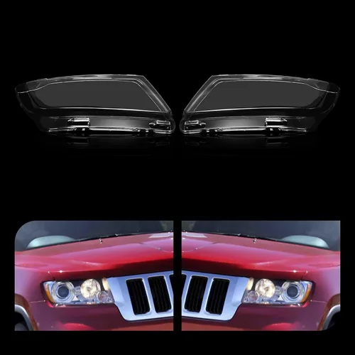 Vista 3 de CNCEST Par de fundas de lente de faros delanteros, izquierdo y derecho, repuesto para Jeep Grand Cherokee 2011 2012 2013
