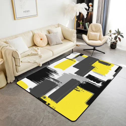 Vista 22 de Feelyou Tapete de jacquard para interiores para niños y niñas, 3 x 5, patrón floral, alfombra de sala de estar, alfombra de decoración floral ultra