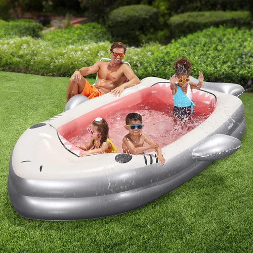 Vista 2 de Funsicle Piscina inflable de mandíbulas grandes de 10 pies de largo