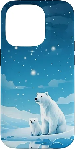 Vista 17 de Polar Bear, Arctic North Pole, Alaska Snow, Cute Polar Bears Case for iPhone 17