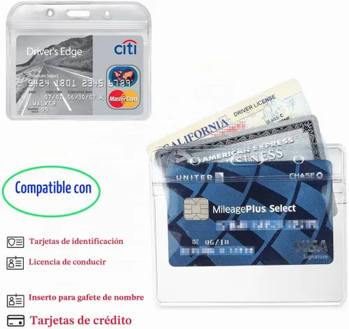 Vista 5 de YOUOWO Cordón con soporte para tarjeta de identificación, correa negra para el cuello con hebilla desmontable, cordón con porta tarjetas 1 cordón