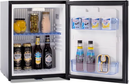 Vista 7 de Refrigerador Mini con cerradura Smad, refrigerador de 12V para vehículos recreativos de 1.0 pies cúbicos. Refrigerador compacto de 12V / 110V, sin