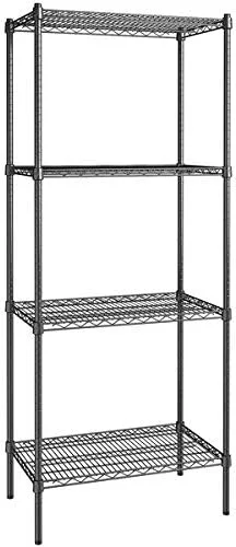 Vista 269 de Kit de 4 estantes de epoxi verde NSF de 21 x 72 pulgadas con postes de 86 pulgadas, estantería de almacenamiento resistente, kit de estantería